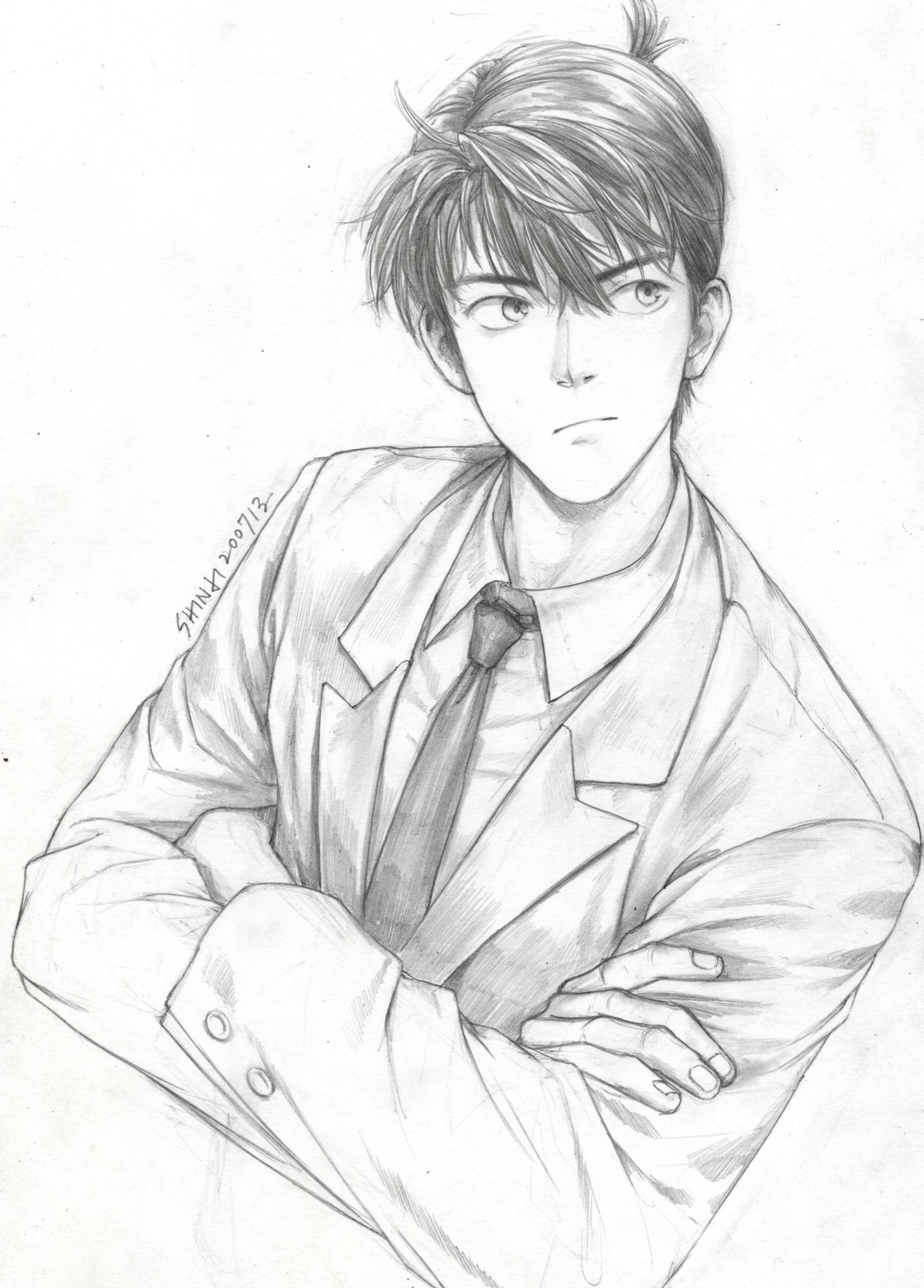 有哪些好看的手绘或动漫男生图片?