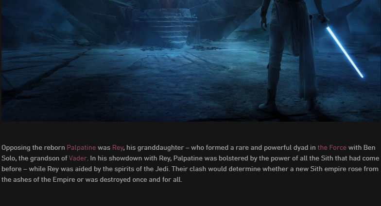 话说把余波跟ep8小说结合看ep9之前的帕尔帕廷可能已找到原力黑暗面的