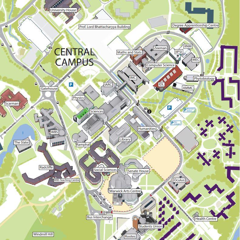 华威大学地图图片