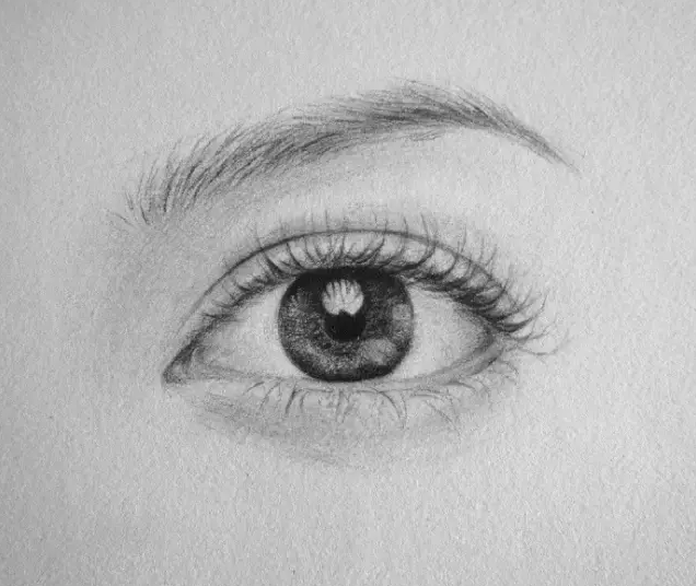 请问怎么用素描画出一只好看的眼睛