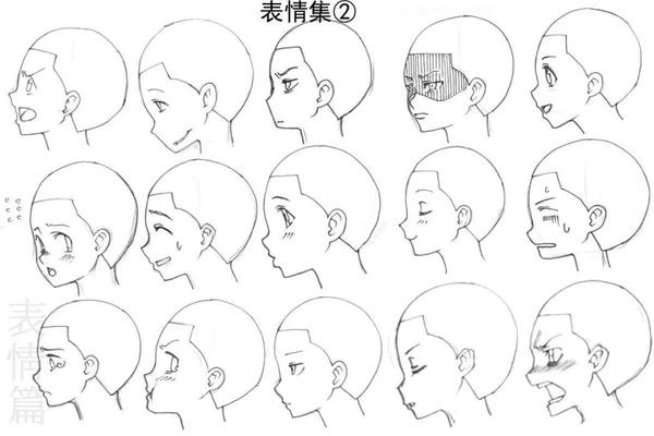 动漫人物侧脸结构图片