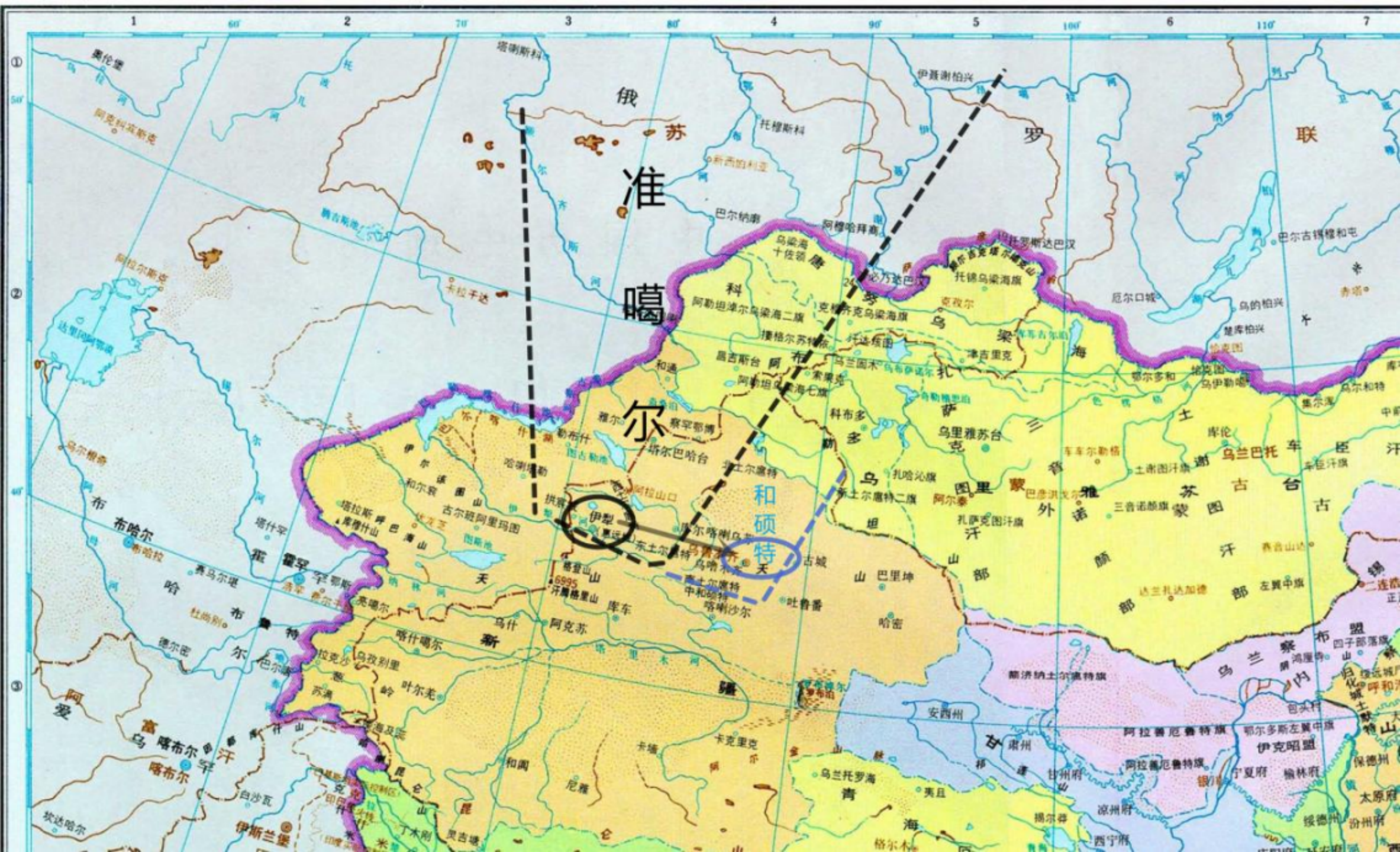 清朝准噶尔地图图片