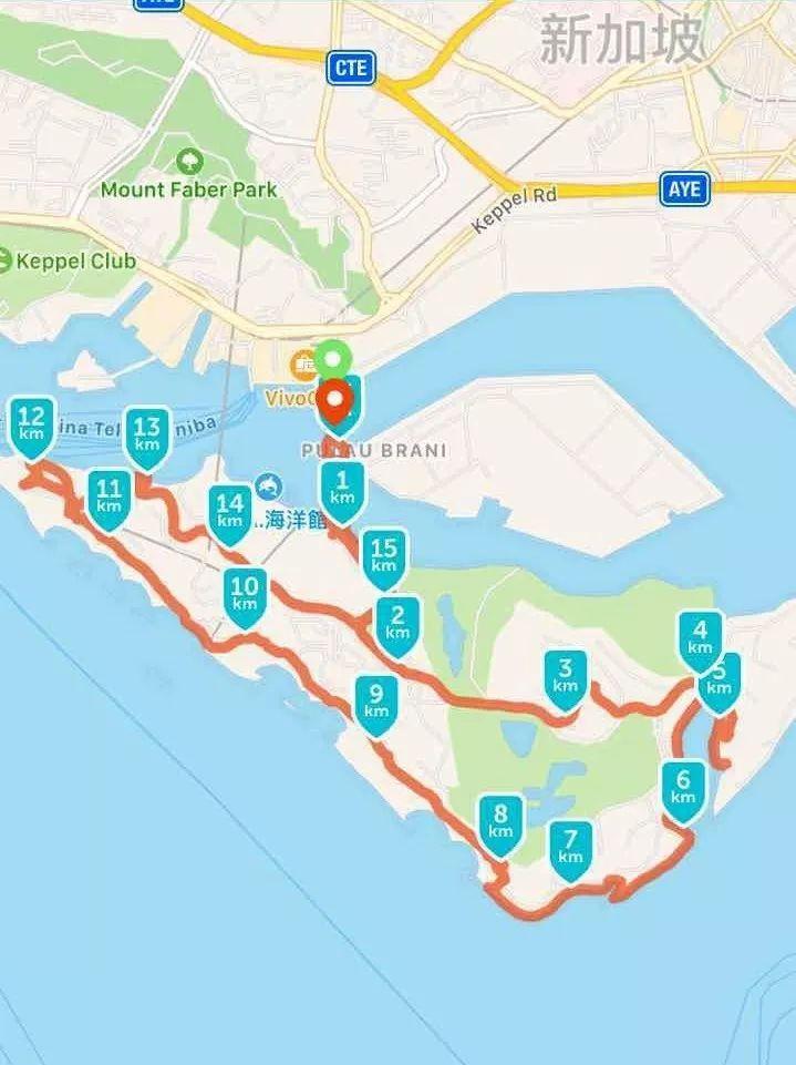 跑步路线010新加坡圣淘沙