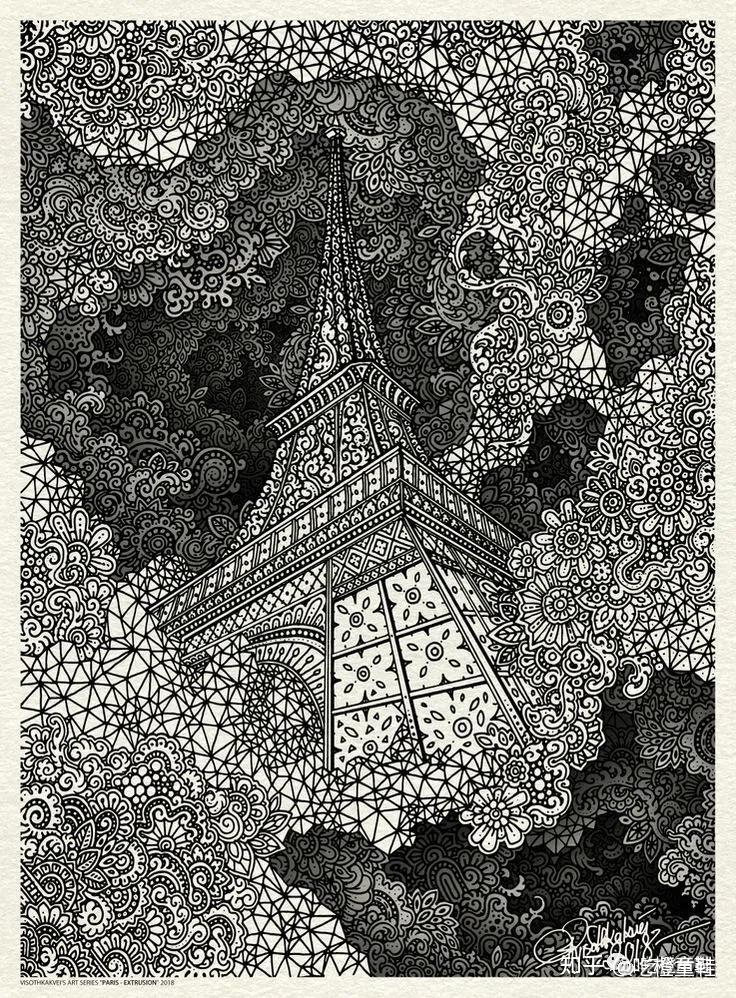 视觉素材丨黑白装饰画及式样纹样参考