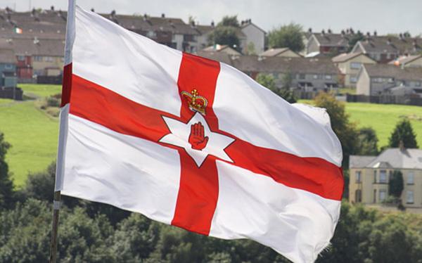 北爱尔兰红手旗图片