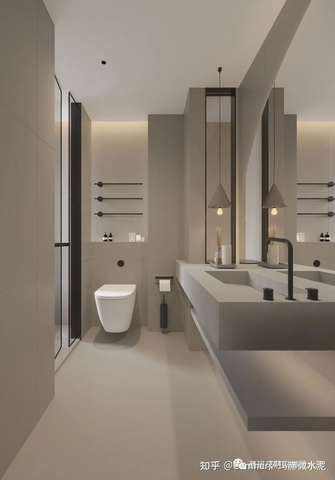 极简卫生间的秘密微水泥在卫生间的应用需要注意什么