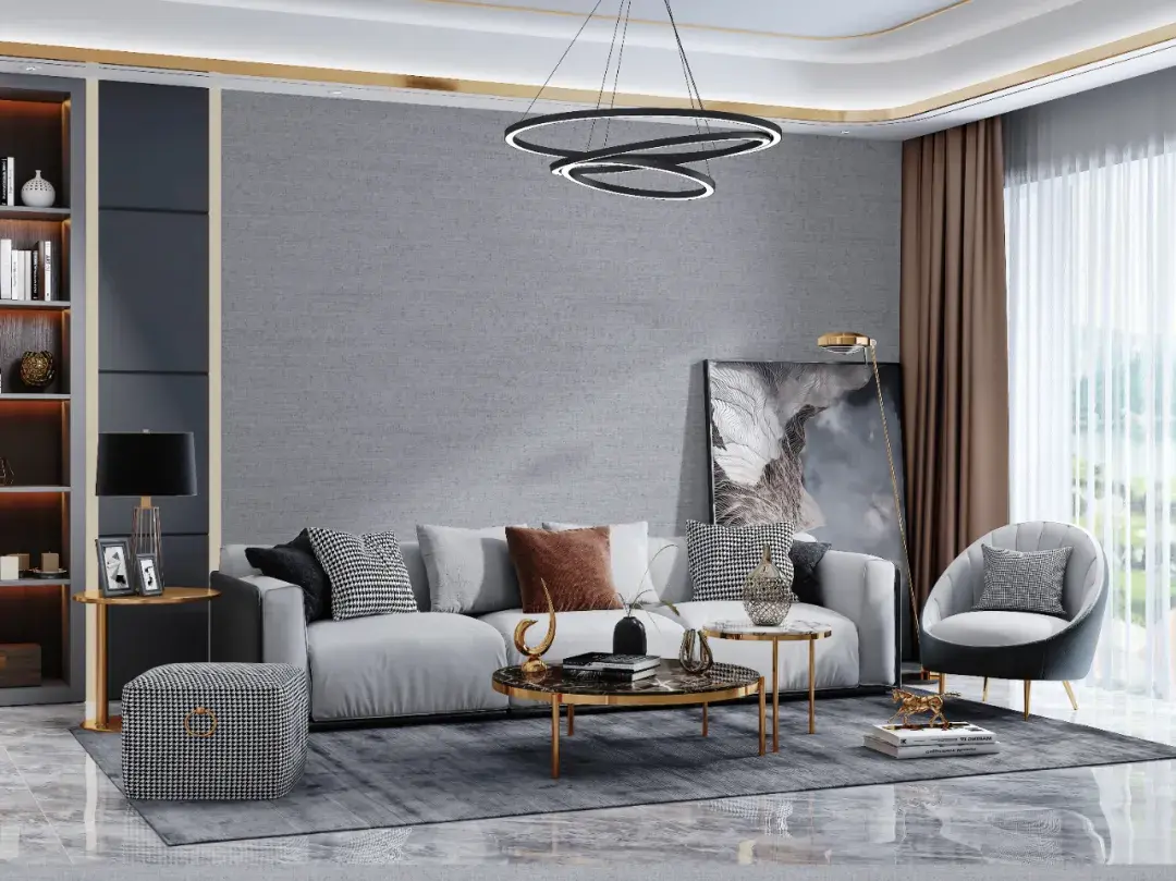 奢宝丽墙布有一种美叫沙发背景墙