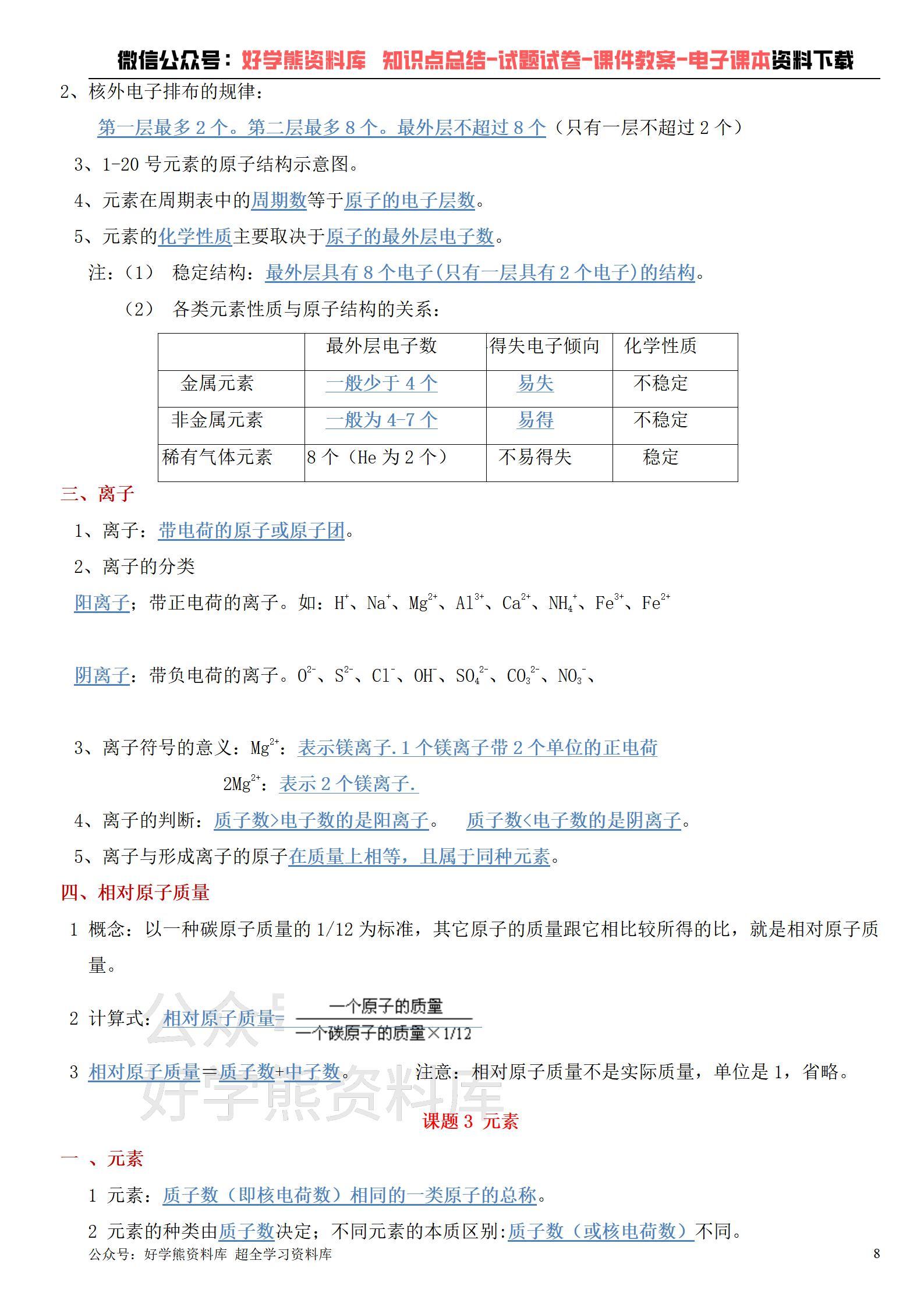 人教版初三九年级上册化学期中考试复习知识点总结 知乎