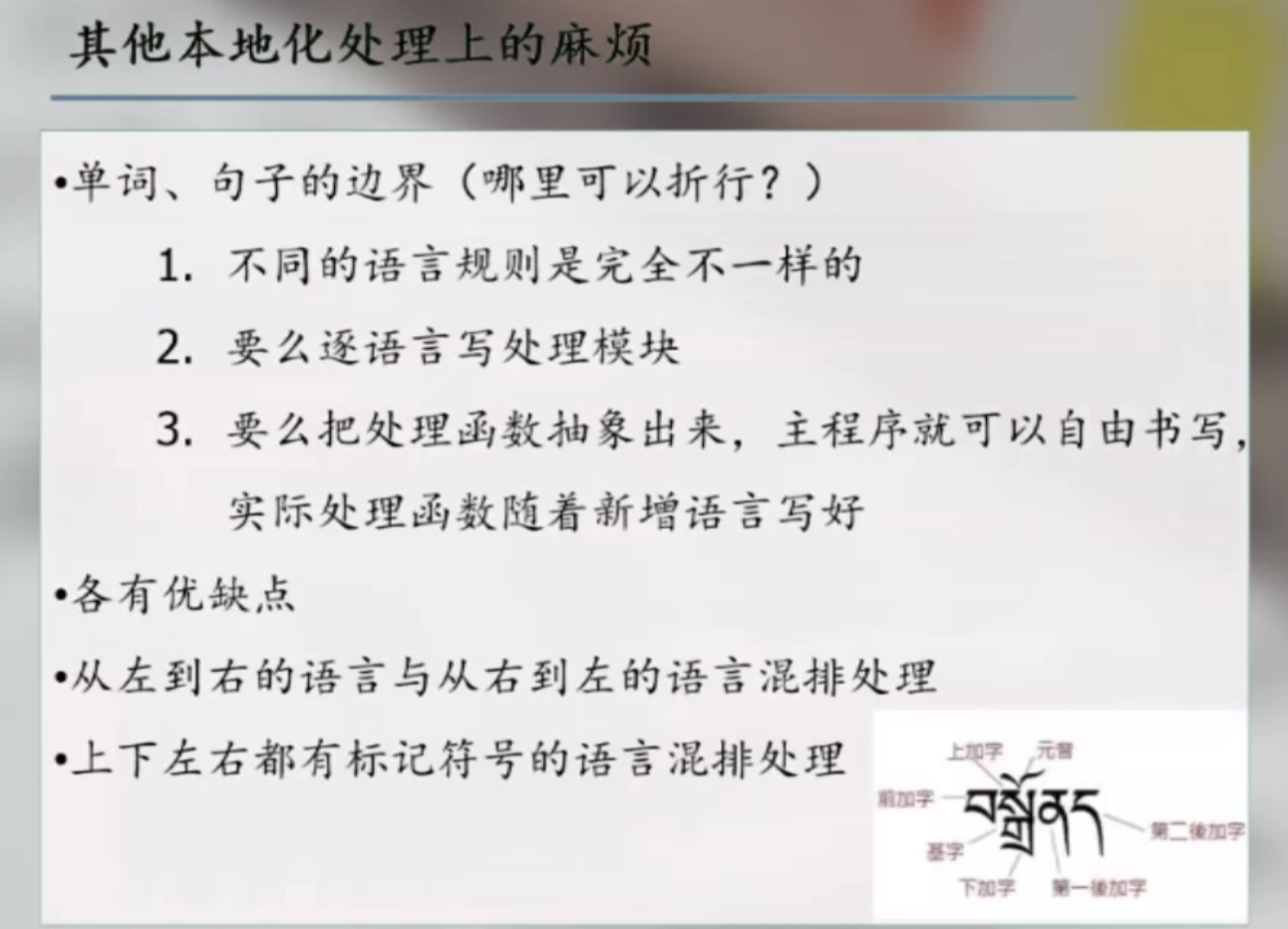 比如說一個英文,有的時候它可以在單詞中間,按照音節進行折行,有的