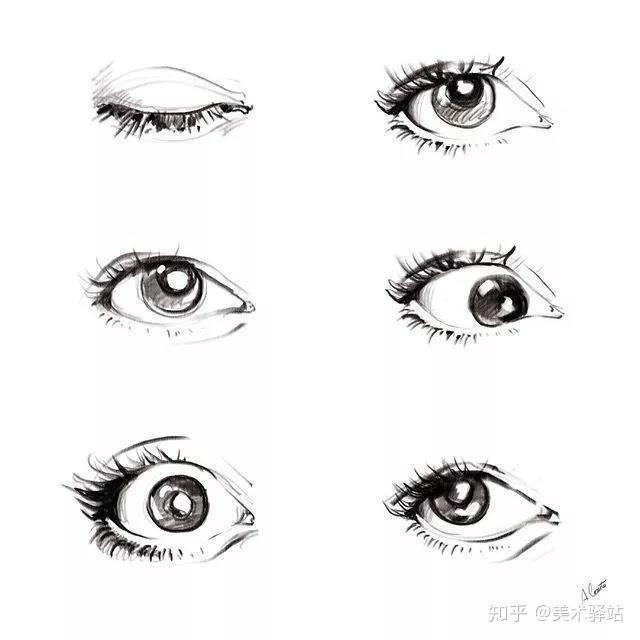 快手收藏好多种风格素描眼睛素材