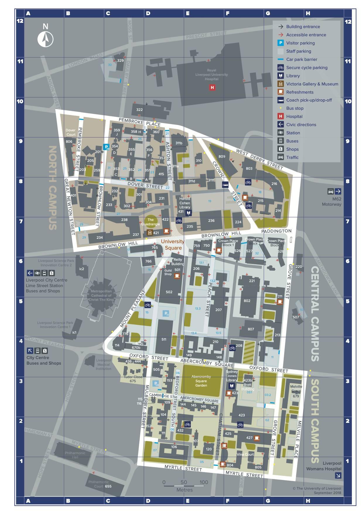 英国院校指南利物浦大学地图及专业详情