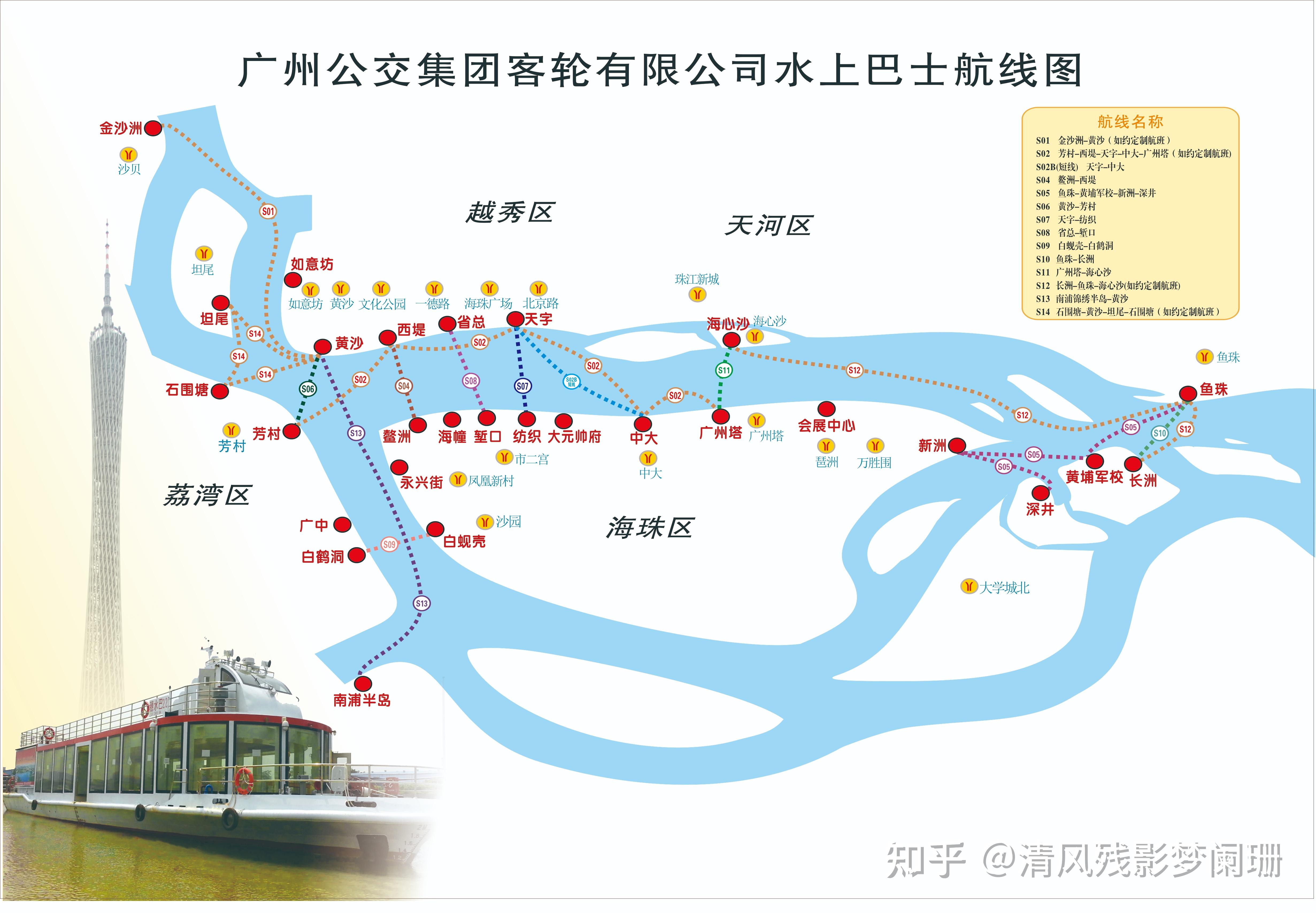广州神奇旅游小攻略之如果觉得珠江夜游贵,不妨来看看只需2元的水巴 - 知乎