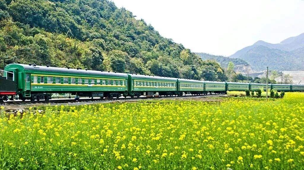 绿皮火车 唯美图片
