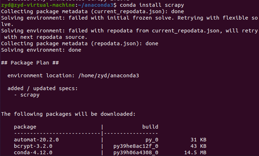 Ubuntu anaconda3 
