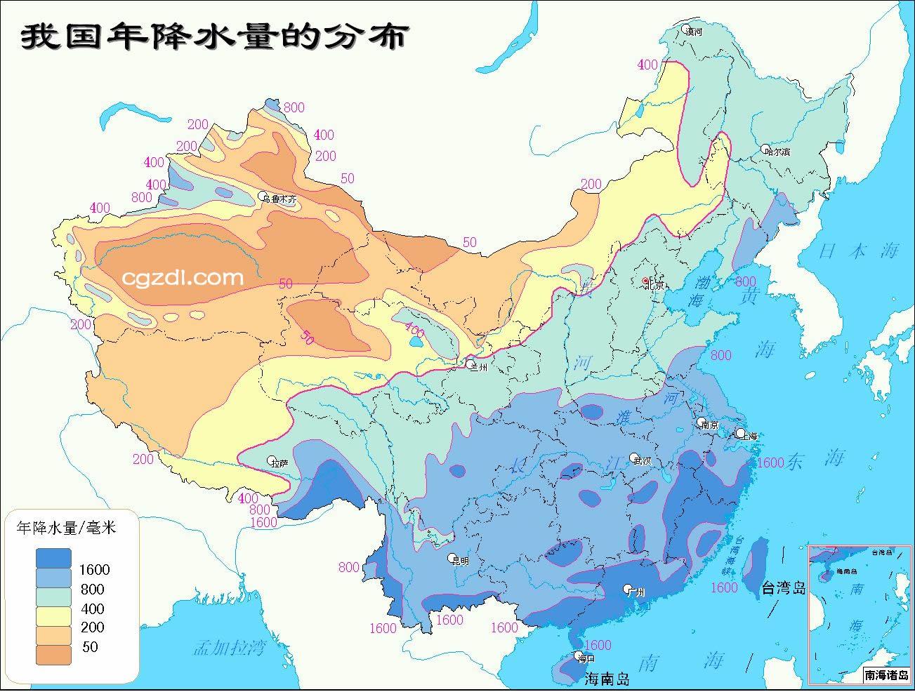 大概是目前能找到的最好的降水量图了 - 知乎