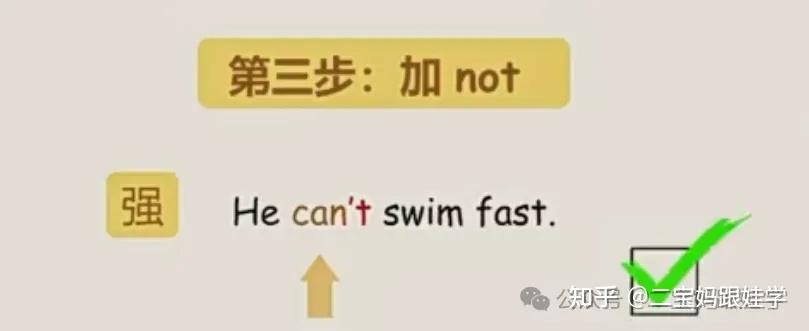 【跟娃学英语】小学英语语法:肯定句变否定句be动词变否定、情态动词变否定、实义动词变否定 - 知乎