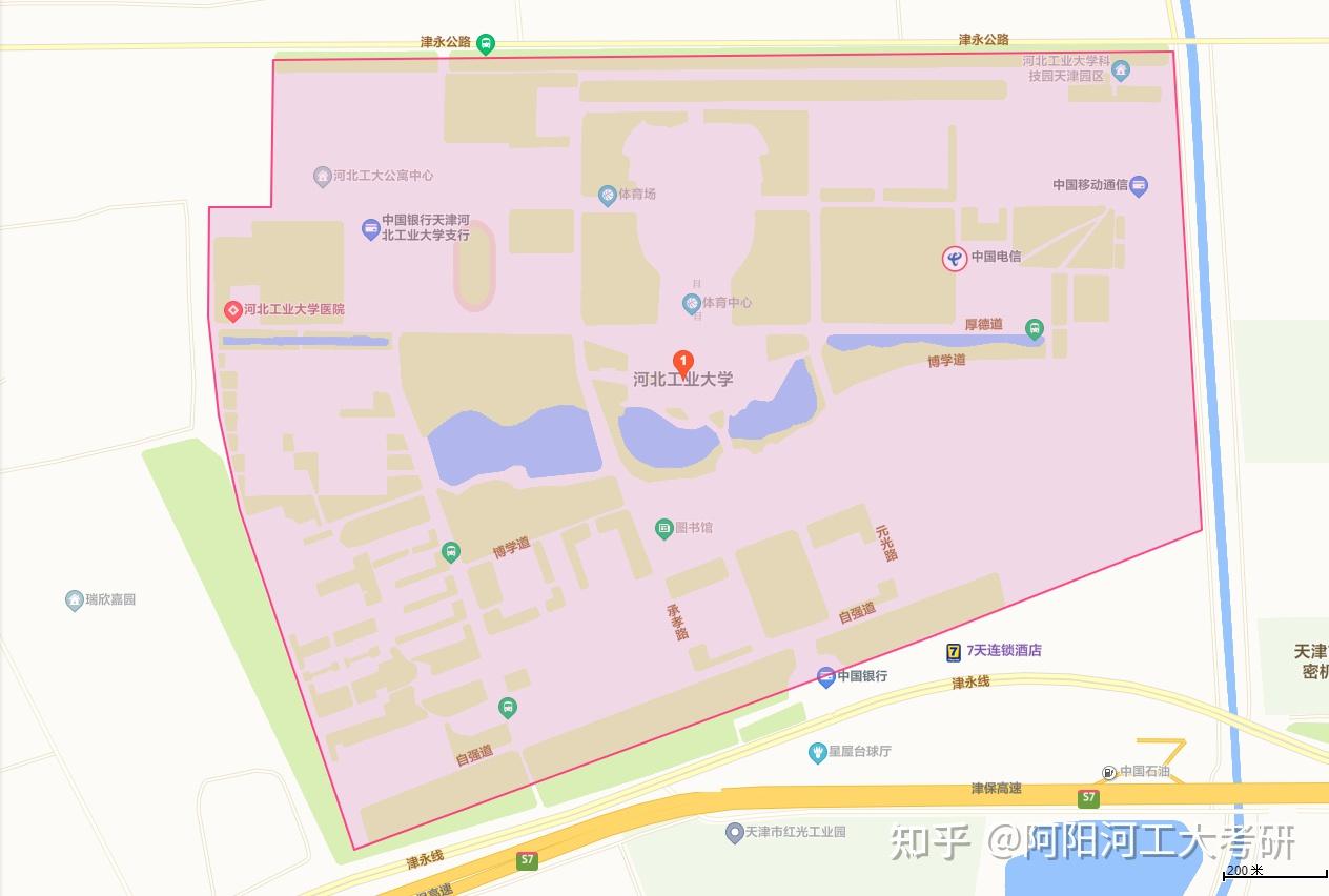 河北工业大学地图图片