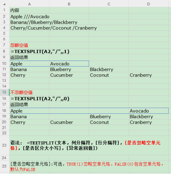 文本拆分与合并函数TEXTSPLIT 和 TEXTJOIN - 知乎