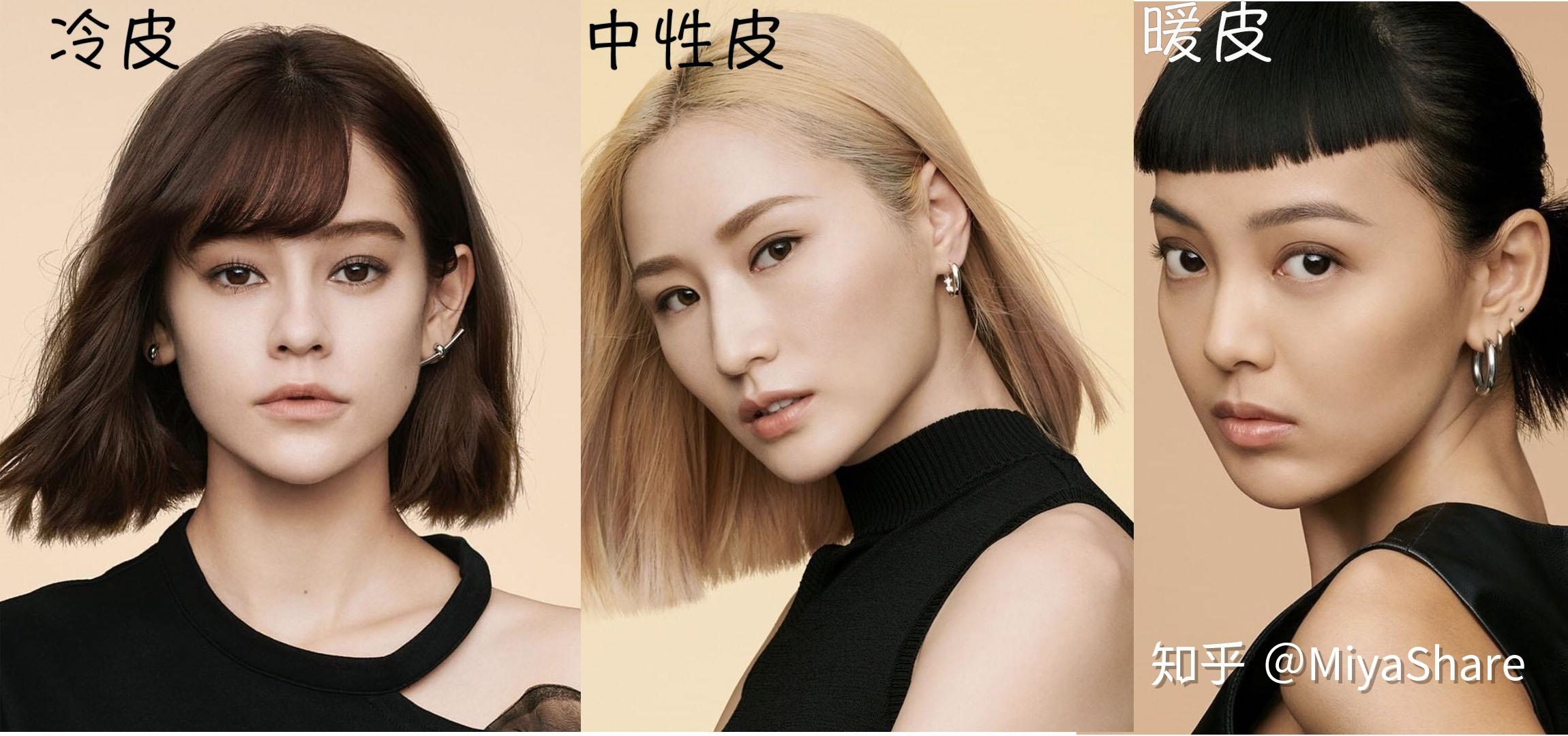 对照拾色器可以看出来:冷皮的颜色基调是桔红色;暖皮的色彩基调是橙