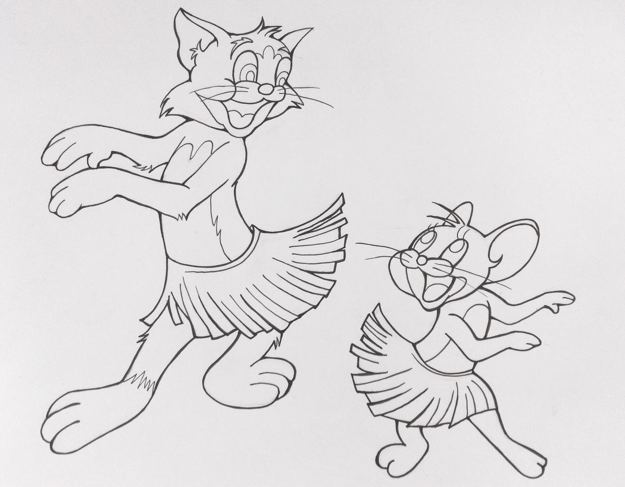 简笔画 | 汤姆猫和杰瑞鼠 - 知乎