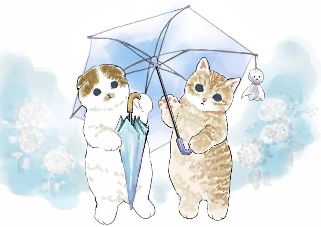 有哪些可以作为壁纸的可爱的卡通猫图片