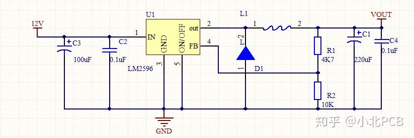 Lm2596电源模块原理图及pcb分享 知乎