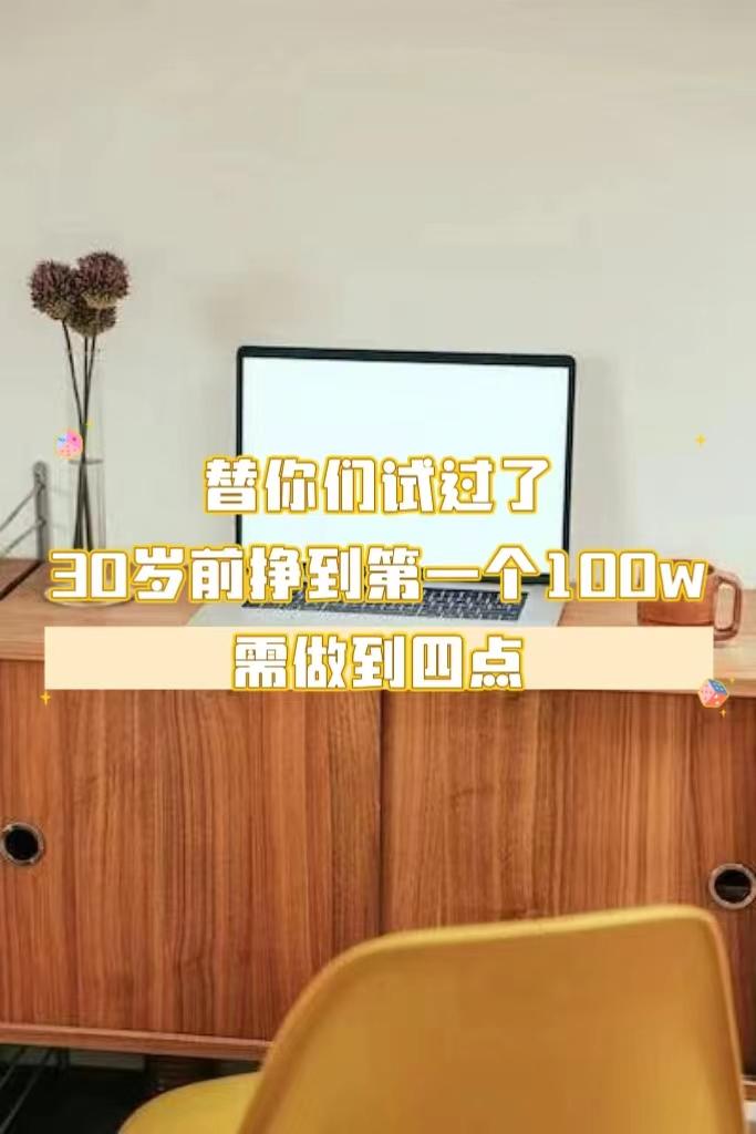 替你们试过了，30岁前挣到第一个100万，需做到四点 知乎 2163