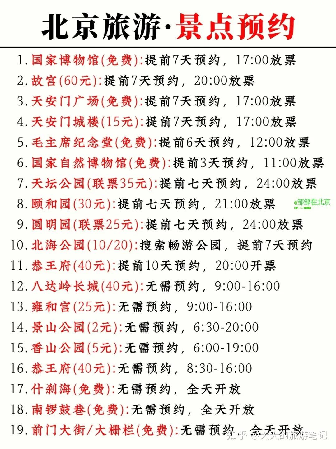 熬夜整理的这份5天4晚北京经典游玩路线攻略,适合第一次去北京游玩的朋友参考 - 知乎