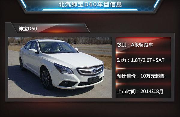 北汽绅宝d60成都车展上市预计售10万起