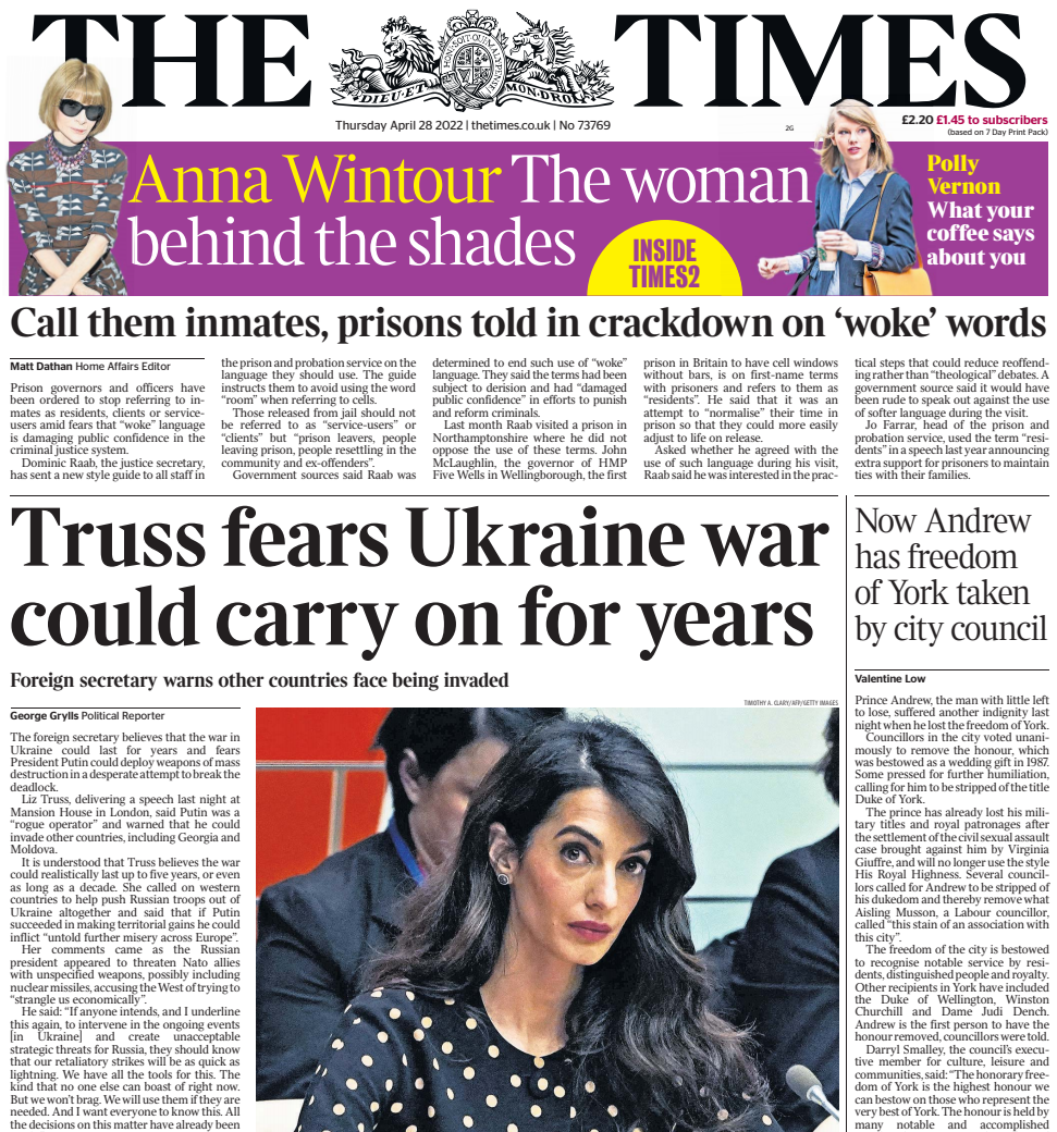 泰晤士报电子版订阅thetimes2022合集更新到428期刊