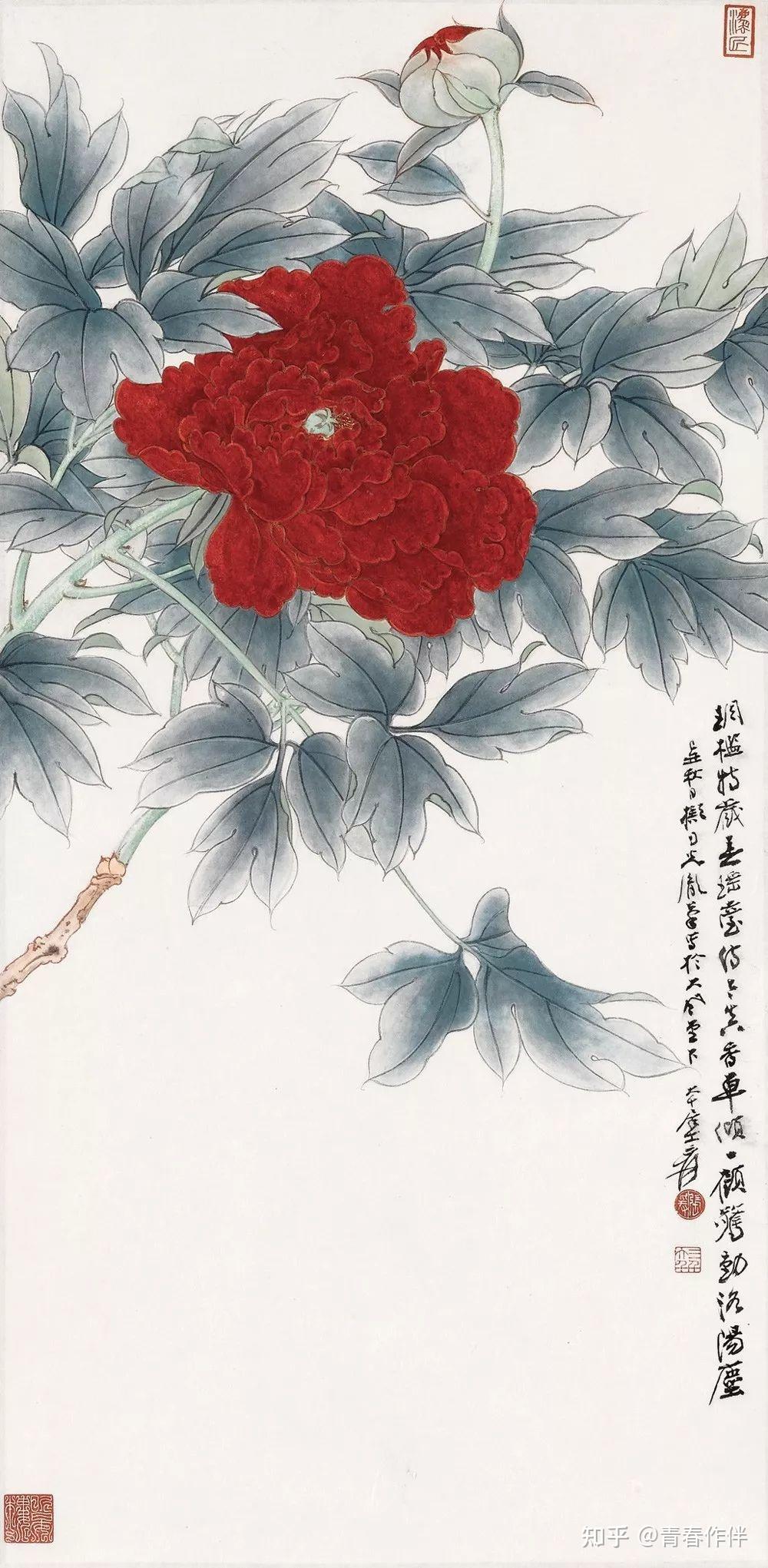 張大千 花卉圖 張大千荷花屏風仕女| Zhang Daqian (Chang Dai-chien), Lady by