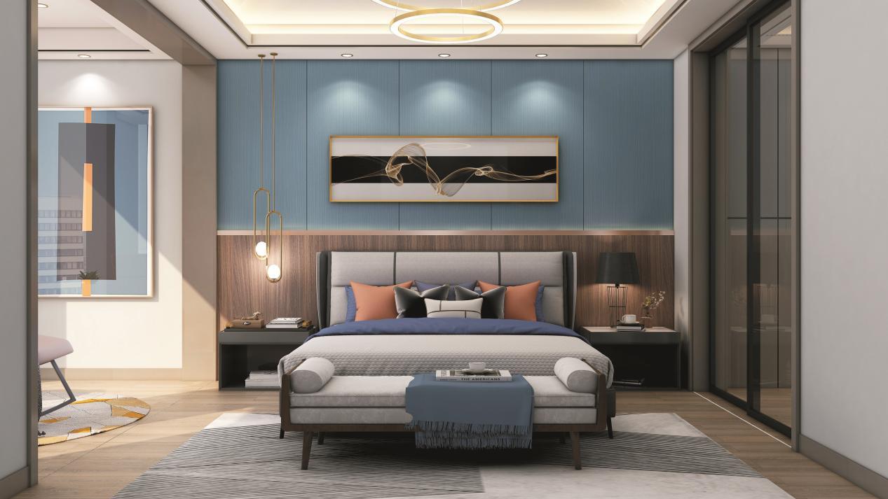 高颜值绝美,莫兰迪色系现代轻奢风,高级雾霾蓝超有范