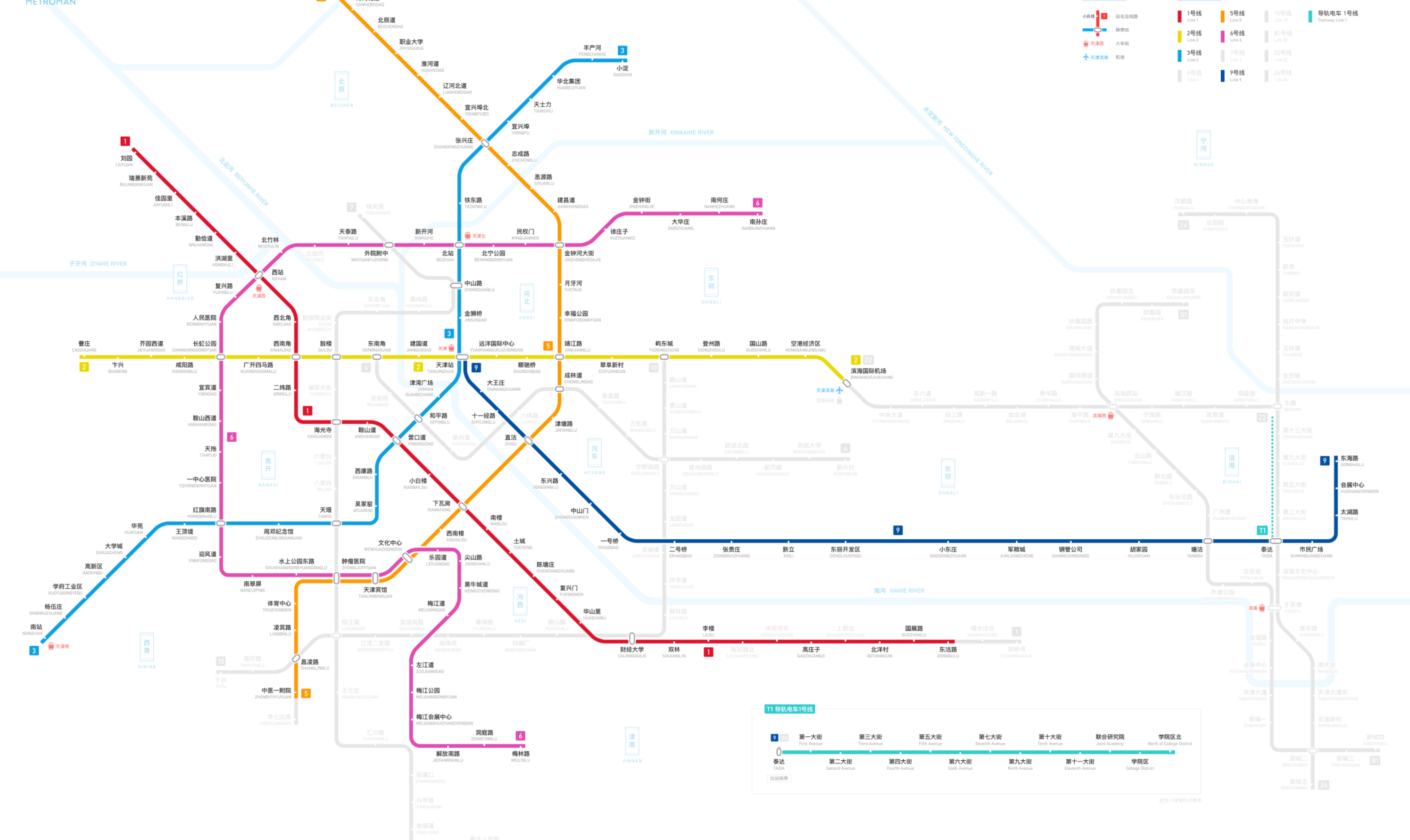 天津轨道交通线路图（2027 / 运营版） - 知乎