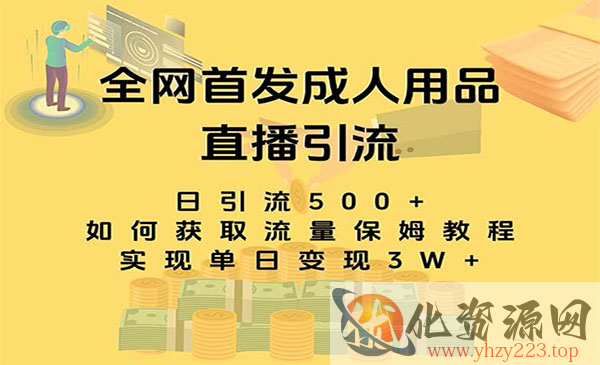 《成人用品直播引流获客暴力玩法》_wwz