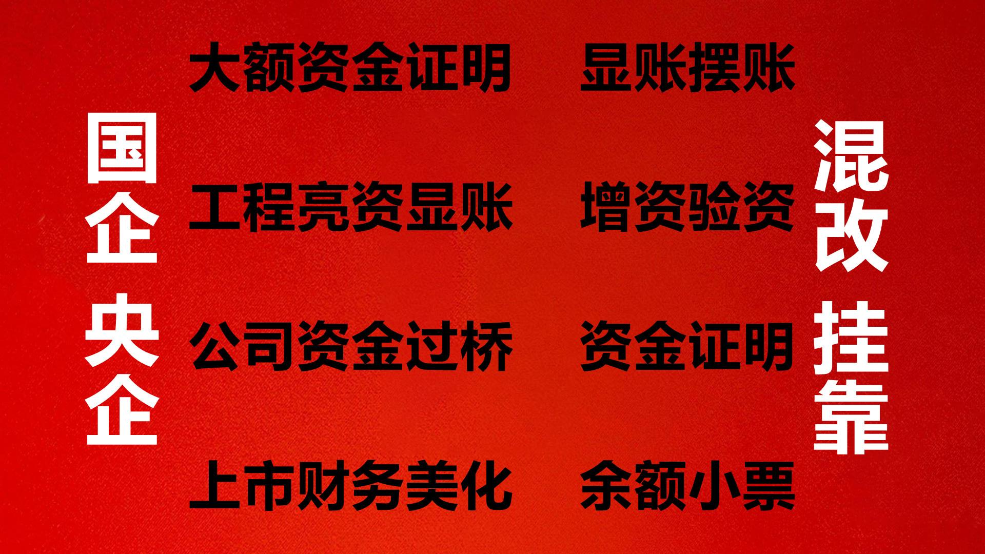 大额验资资金证明亮资怎么操作找什么样的资金方