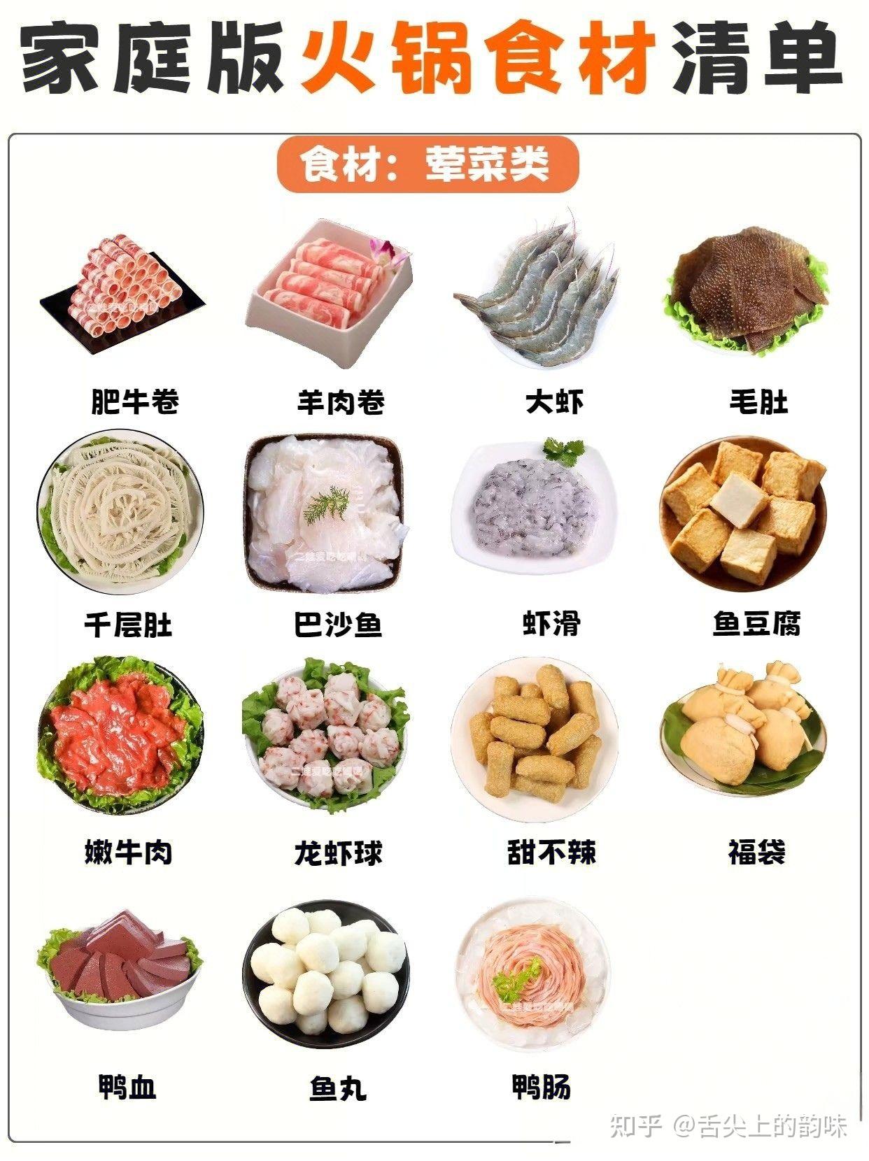 家庭版火锅食材清单!附万能火锅蘸料 - 知乎