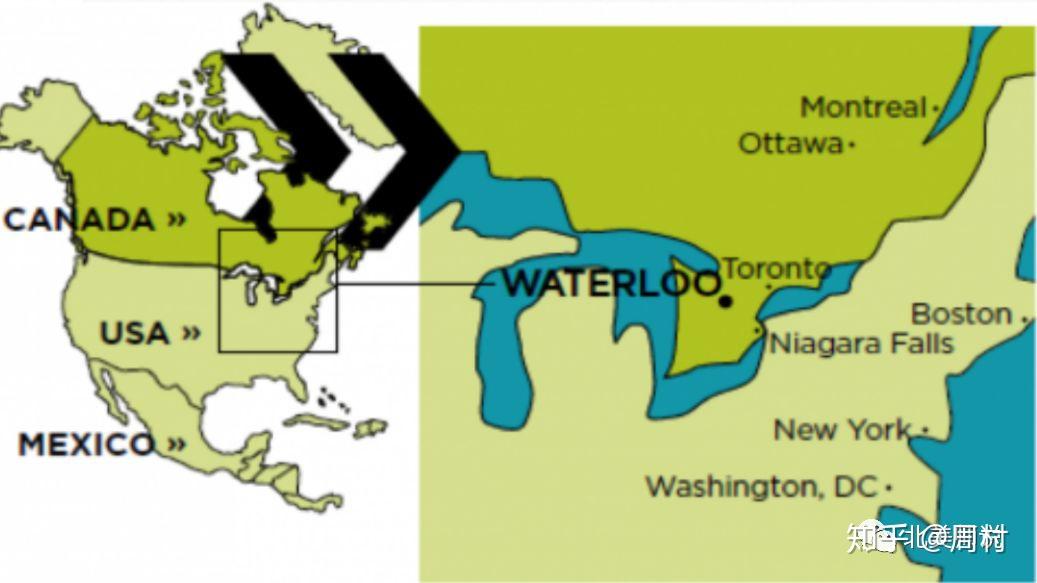 加拿大滑铁卢地图位置图片