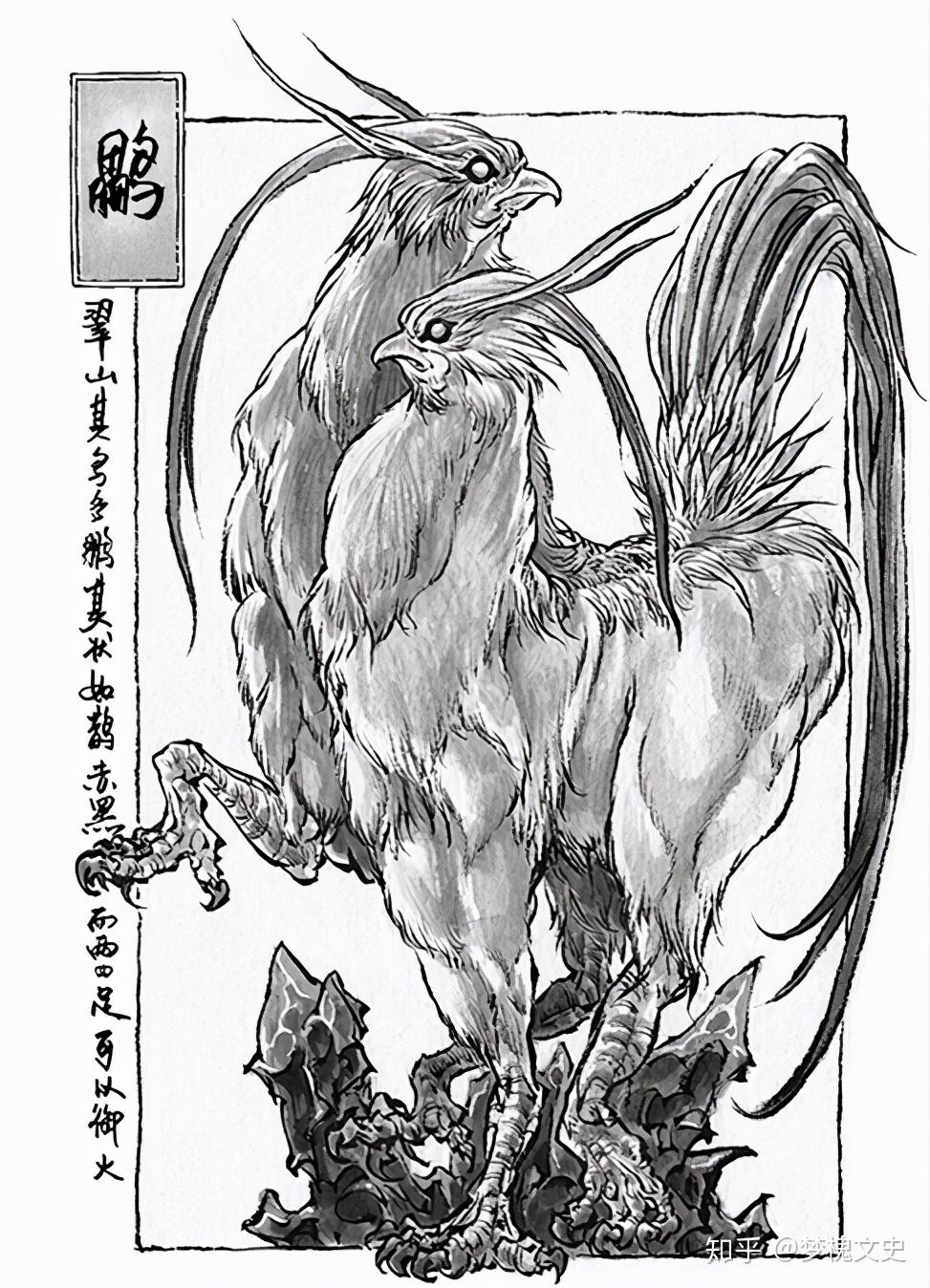 趣聊山海经翠山鸓鸟两首而四足饲之可以御火