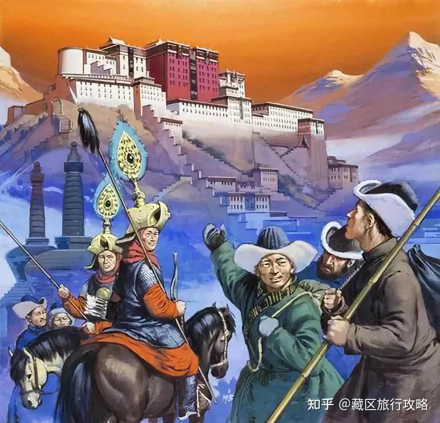 公元842年吐蕃末代赞普朗达玛因灭佛运动被刺杀身亡,朗达玛的两个儿子
