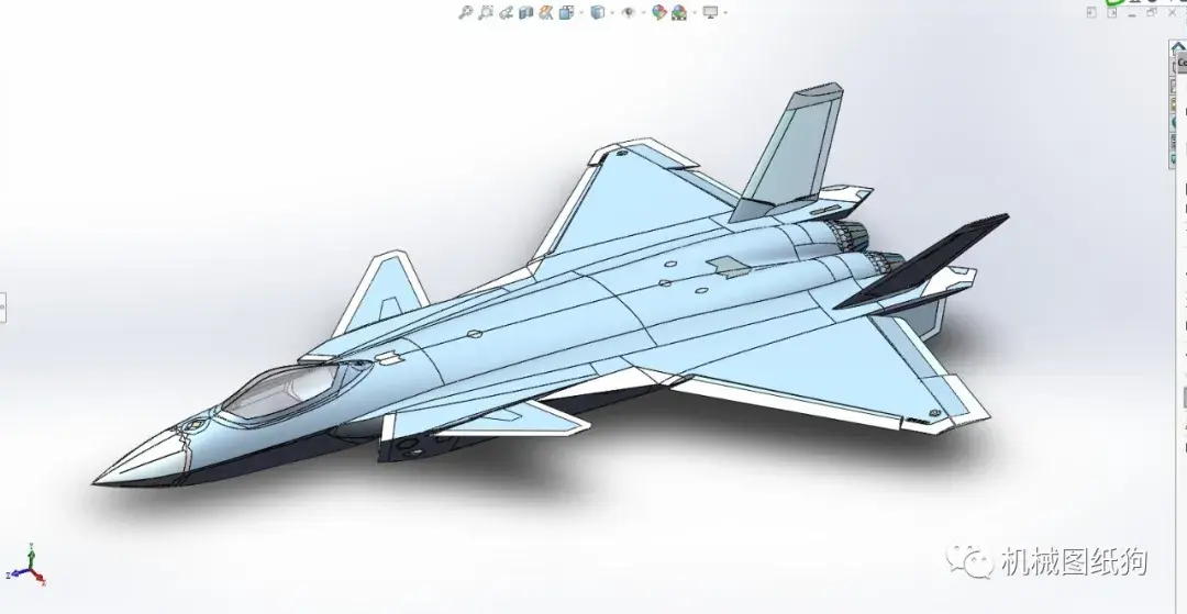 【飞行模型】J20歼20隐形战斗机模型3D图纸 Solidworks设计 - 知乎