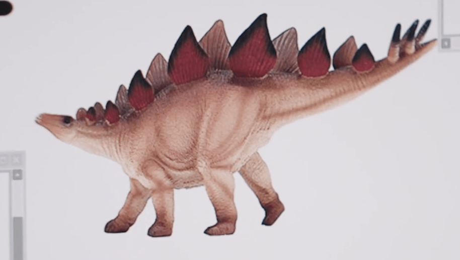 最后他们采用的是剑龙,一种体型庞大厚重,四肢粗壮的古老生物,非常