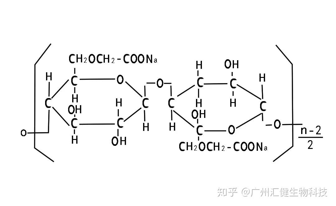 结构式:c6h7(oh)2och2coona 分子式:c8h11o5na简称cmc-na,是葡萄糖