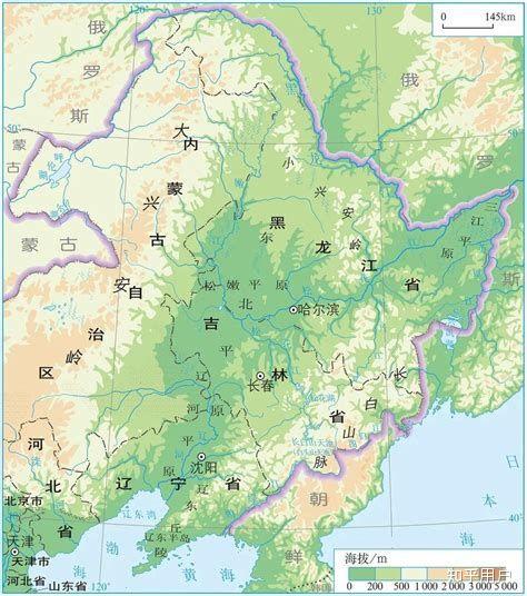 东北平原华北平原地图图片