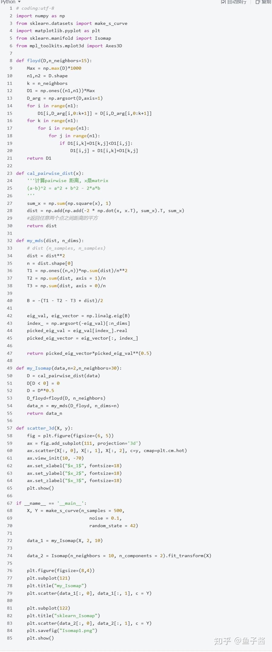 机器学习常见降维方法及Python示例分享，附完整代码 - 知乎