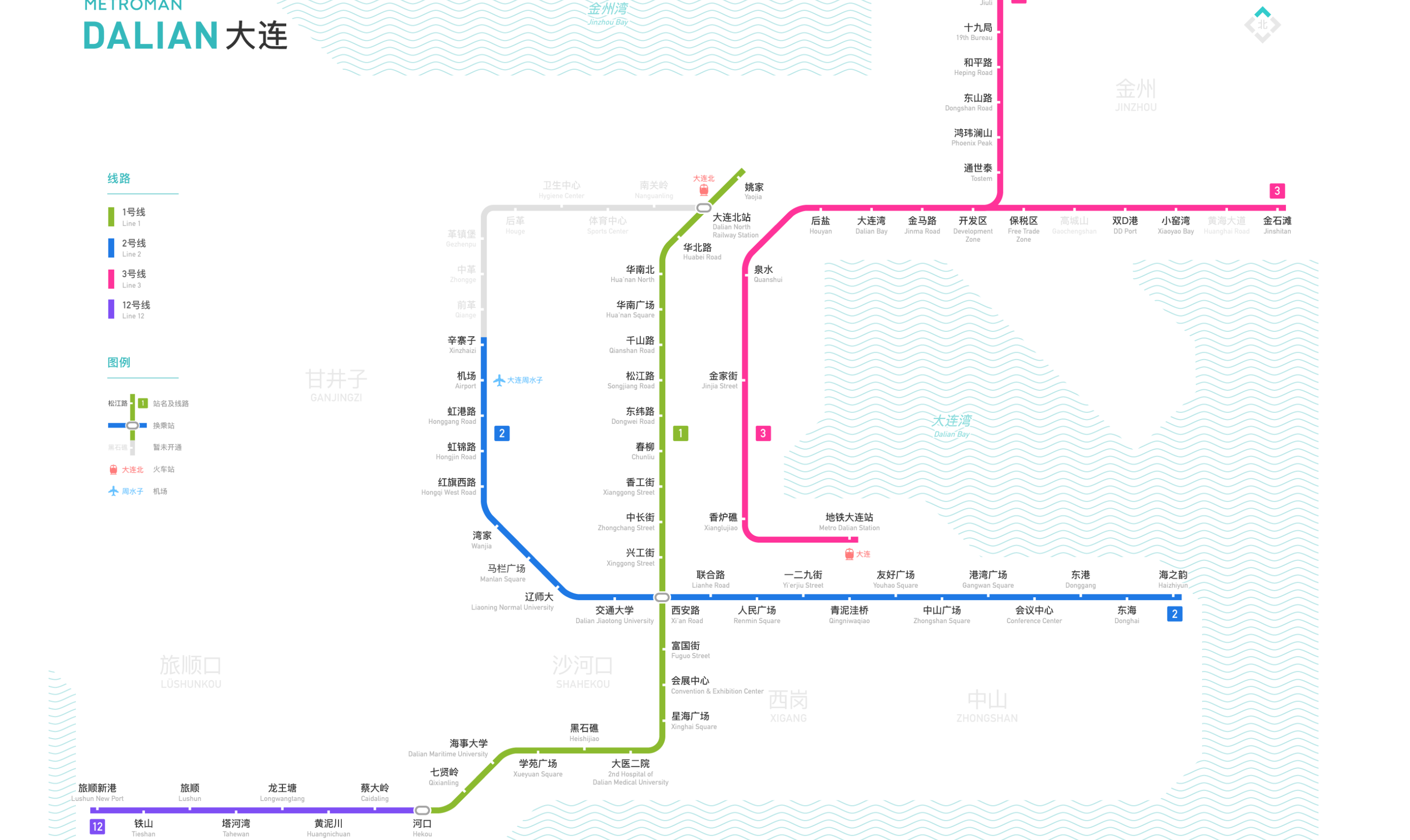 长春轻轨线路图|地铁图
