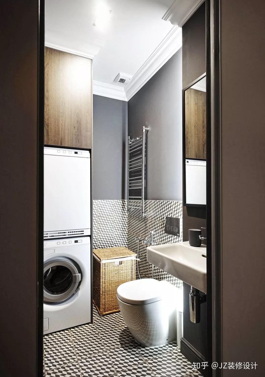 5㎡的卫生间怎么放洗衣机?35个设计方案,显高级!_装修攻略-北京搜狐焦点家居