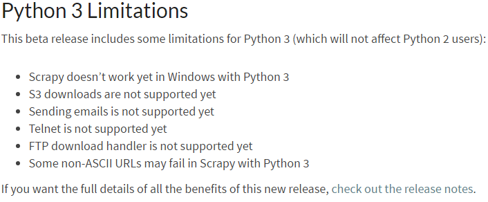 scrapy不支持python3吗?有解决的办法吗?