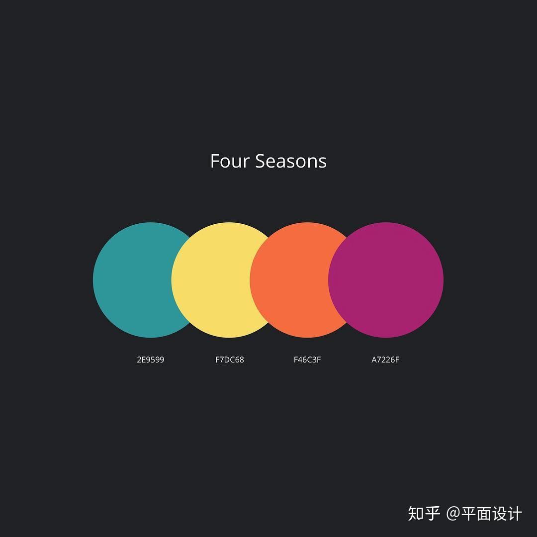 一组色彩搭配方案!四色 - 知乎