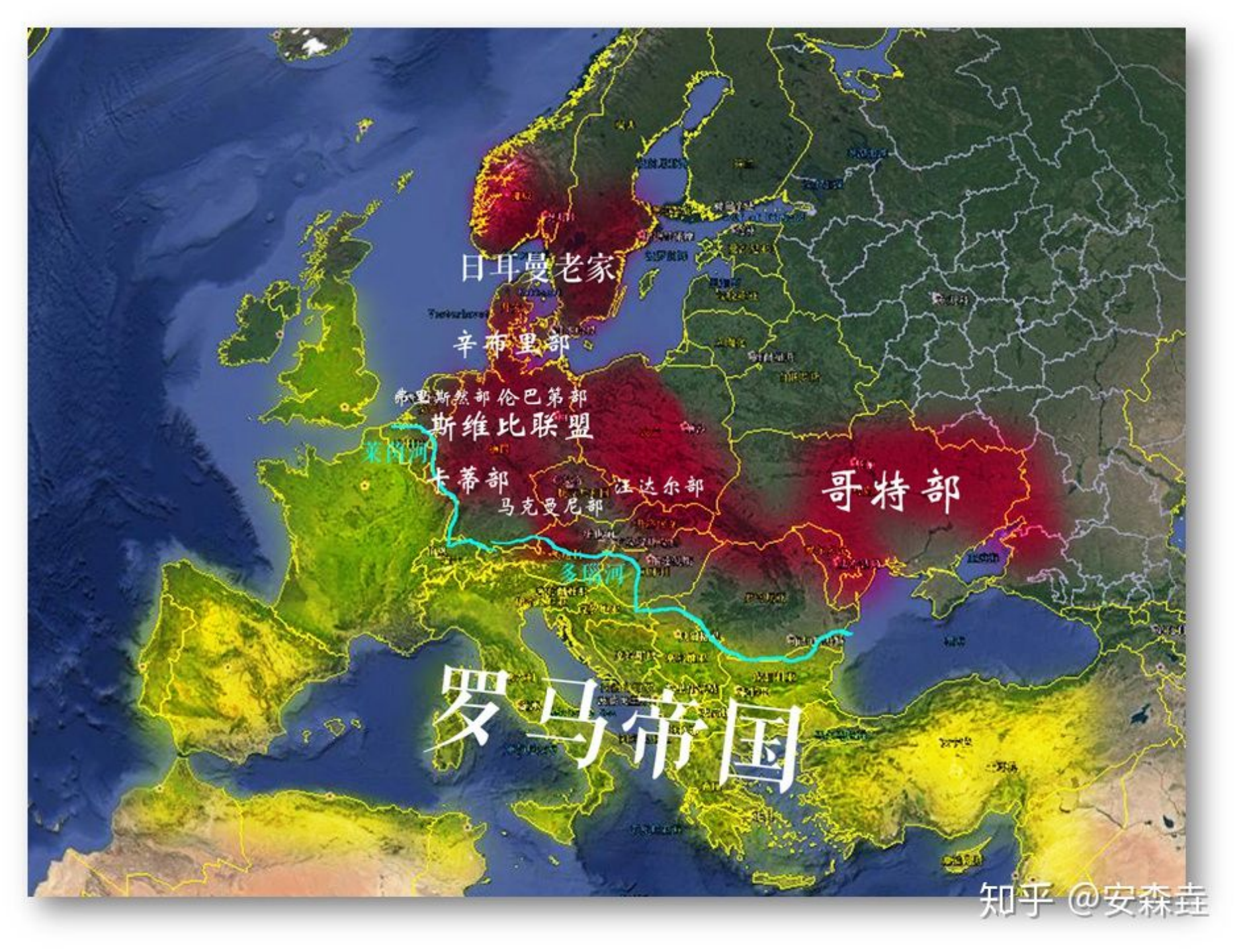 图 15:罗马和罗马北部的日耳曼蛮族 图 15:罗马和罗马北部的日耳曼蛮族