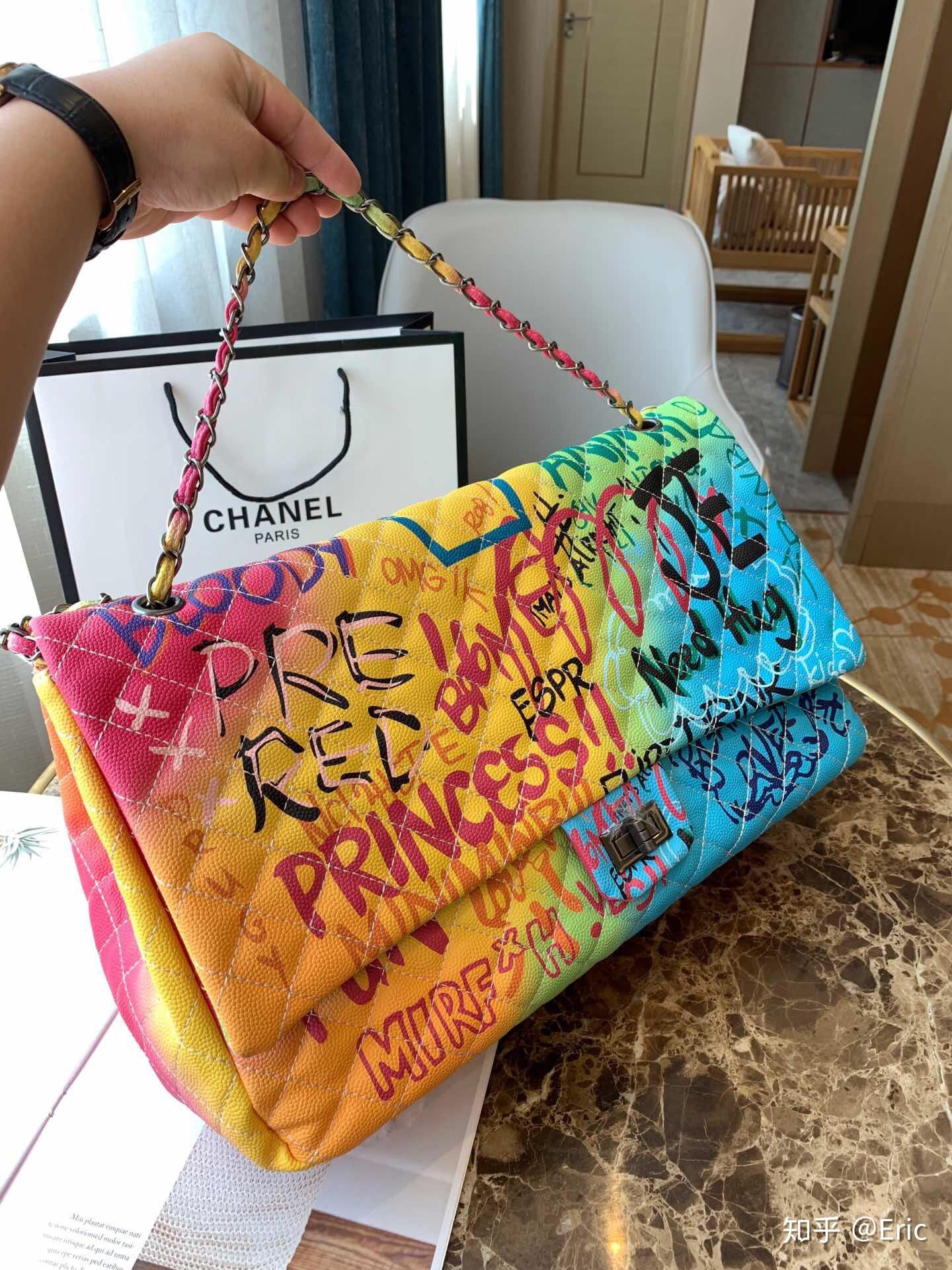 高端货香奈儿chanel刺绣款女士单肩包斜挎包女包